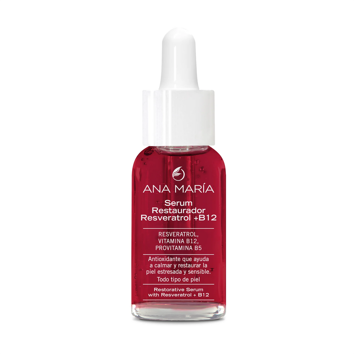 Sérum Facial Restaurador Resveratrol + B12 Ana María 30 mL