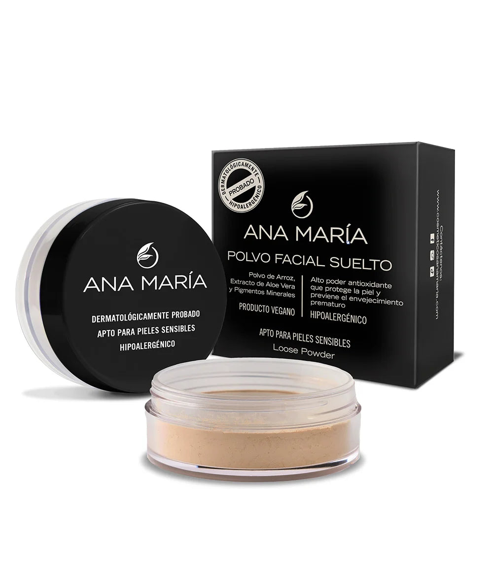 Polvo Facial Suelto Ana María Tono Medio 18 g