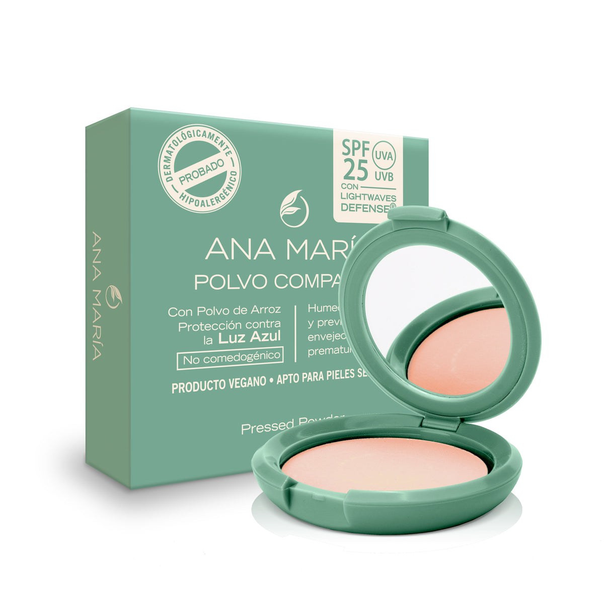 Polvo Compacto Ana María SPF 25 No. 6 Natural 15 g