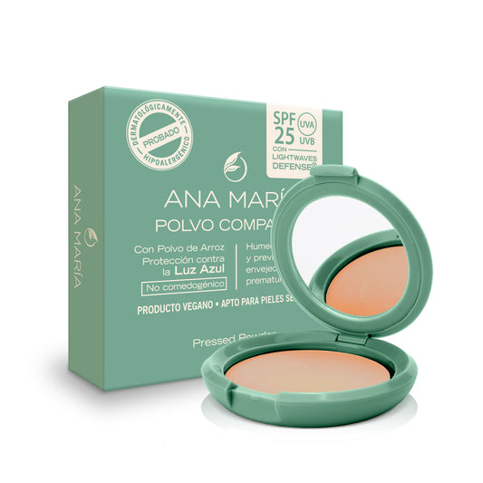 Polvo Compacto Ana María SPF 25 No. 7 Avellana 15 g