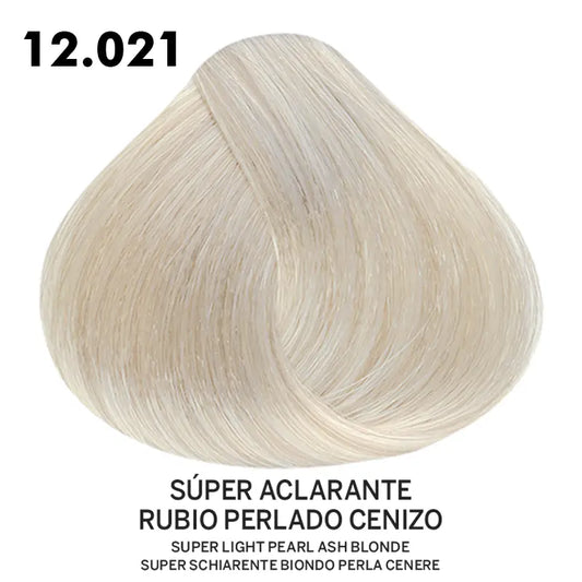 Tinte Belotti Color Plus 12.021 Súper Aclarante Rubio Perlado Cenizo 60 ml