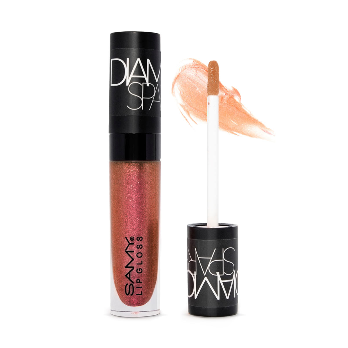 Brillo de Labios Diamond Sparks Samy #02 Rosa Bronce