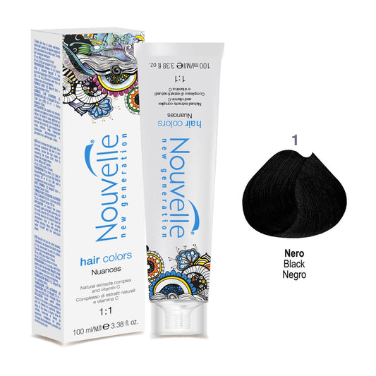 Tinte Nouvelle Hair Color 1 Negro 100 ml