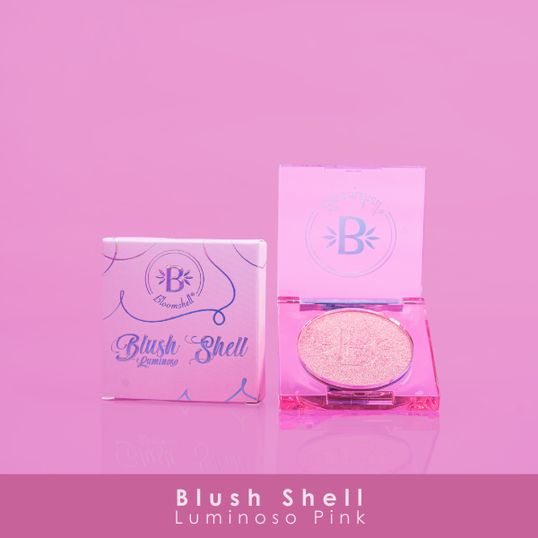 Rubor Blush Shell Luminoso Tono 01 Pink - Bloomshell