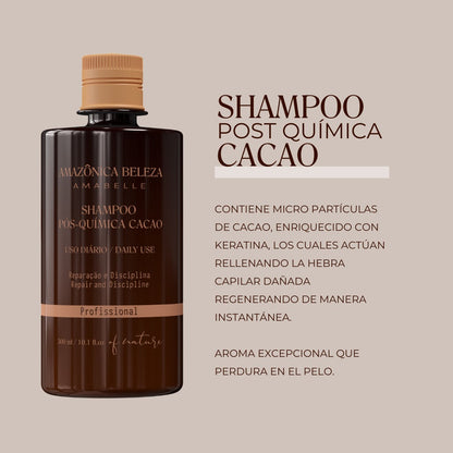 Shampoo Post Quimica Cacao, Reparación
