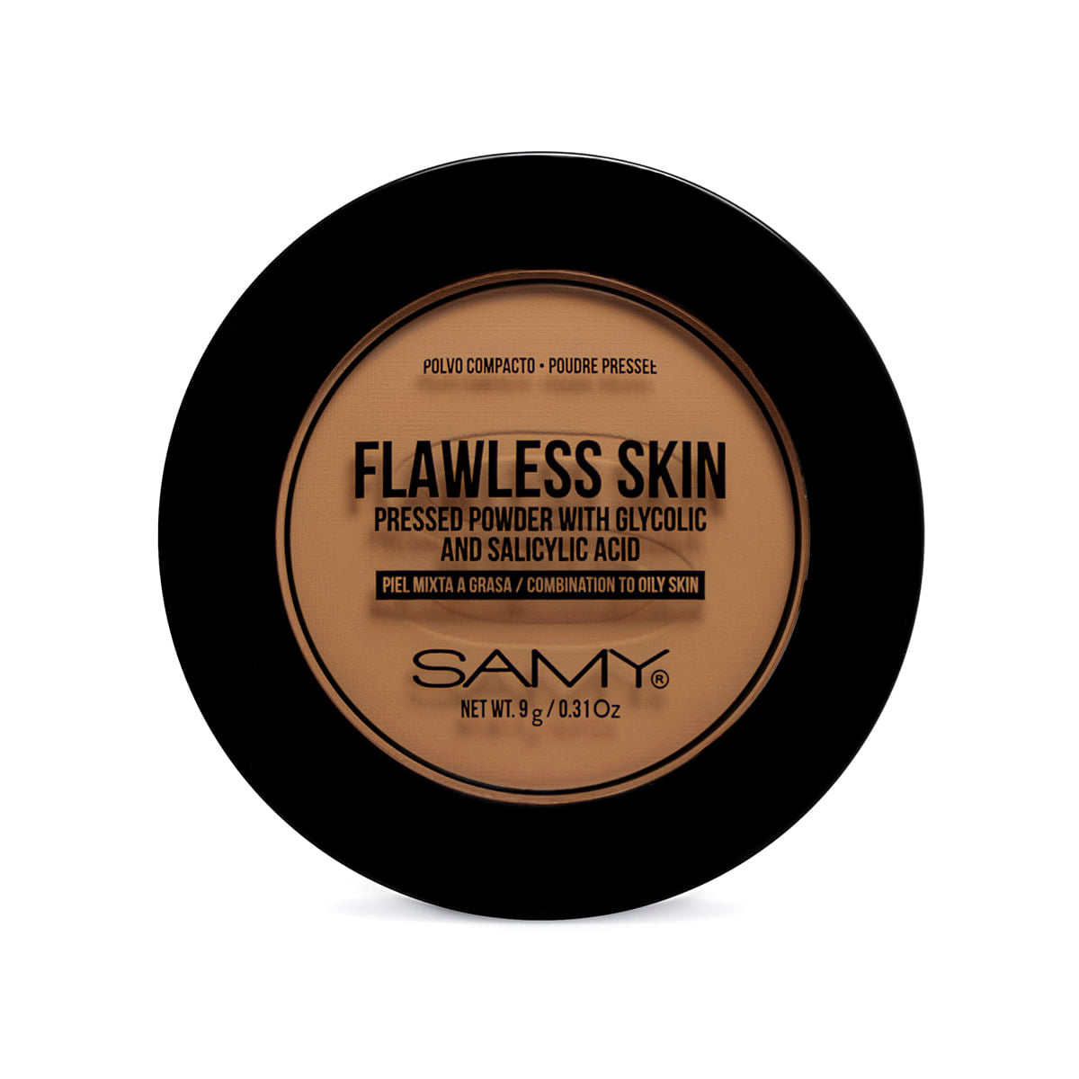 Polvo Compacto Piel Mixta a Grasa Samy #07 Deep Tan