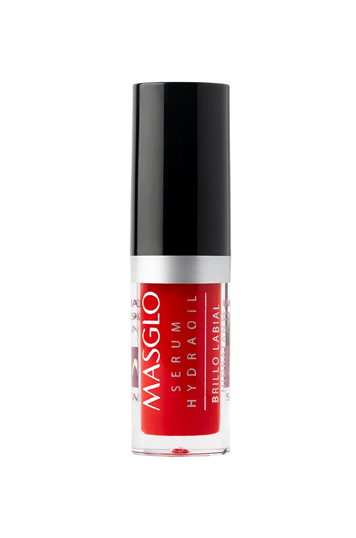 Brillo Labial Hidratante Masglo Serum Hydraoil Tono Rojo Fiesta 2 g