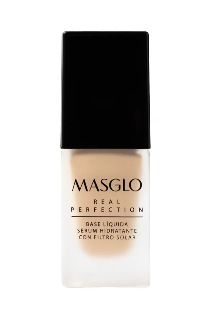 Base Líquida Masglo Real Perfection Sérum Hidratante con Filtro Solar Tono Claro 1 20 g