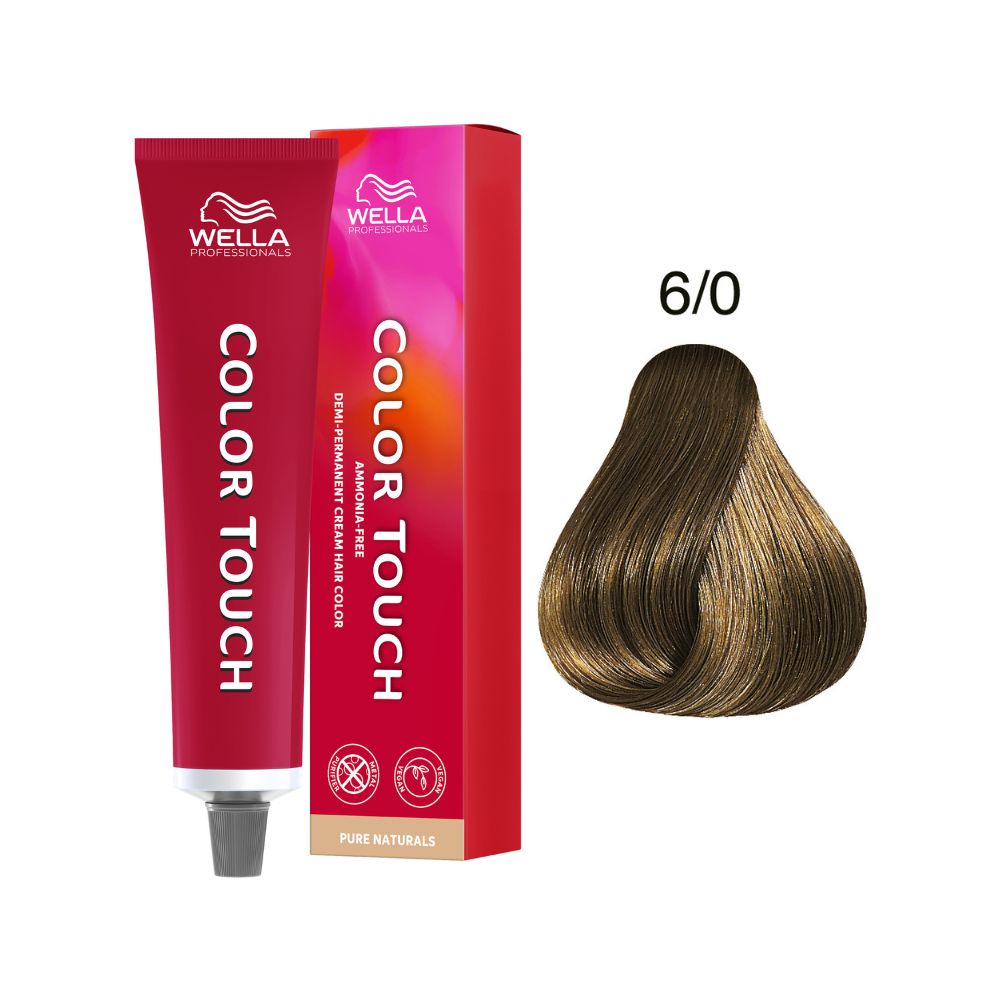 Tono sobre Tono Wella Color Touch 6/0 Rubio Oscuro Natural 60 ml
