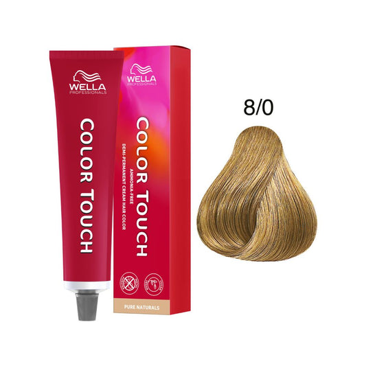 Tono sobre Tono Wella Color Touch 8/0 Rubio Claro Natural 60 ml