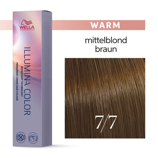 Tinte Illumina Color 7/7 Rubio Medio Marrón 60 ml - Wella Professionals
