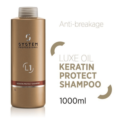 Shampoo System Professional LuxeOil Keratin Protect 1000 ml