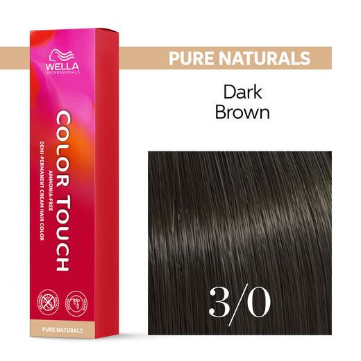 Tono sobre Tono Wella Color Touch 3/0 Castaño Oscuro Natural 60 ml