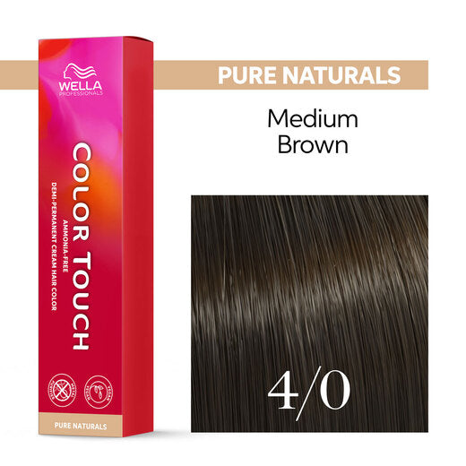 Tono sobre Tono Wella Color Touch 4/0 Castaño Medio Natural 60 ml
