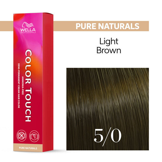 Tono sobre Tono Wella Color Touch 5/0 Castaño Claro Natural 60 ml