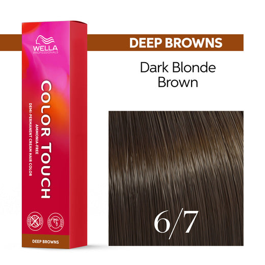 Tono sobre Tono Wella Color Touch 6/7 Rubio Oscuro Marrón 60 ml