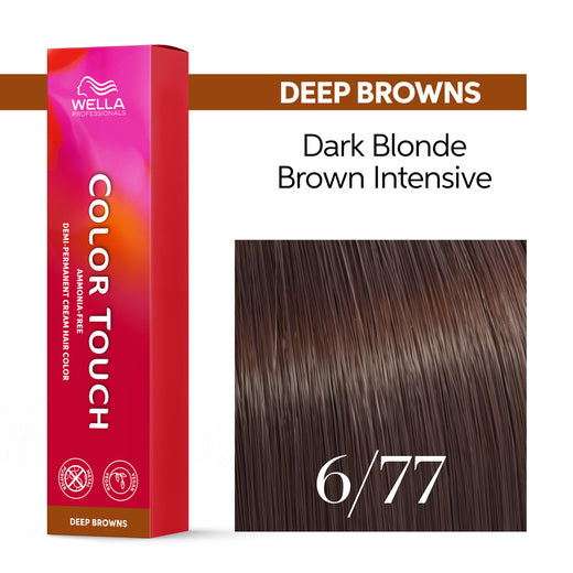 Tono sobre Tono Wella Color Touch 6/77 Rubio Oscuro Marrón Intenso 60 ml