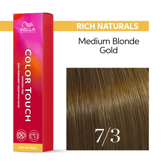 Tono sobre Tono Wella Color Touch 7/3 Rubio Medio Dorado 60 ml