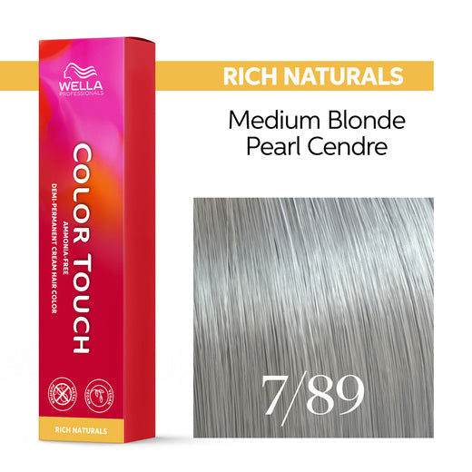 Tono sobre Tono Wella Color Touch 7/89 Rubio Medio Perla Cendré 60 ml
