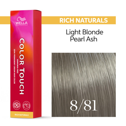 Tono sobre Tono Wella Color Touch 8/81 Rubio Claro Perla Ceniza 60 ml