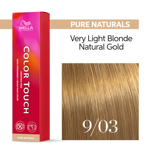 Tono sobre Tono Wella Color Touch 9/03 Rubio Muy Claro Natural Dorado 60 ml