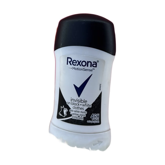 Desodorante Rexona Invisible Black + White Barra Mujer