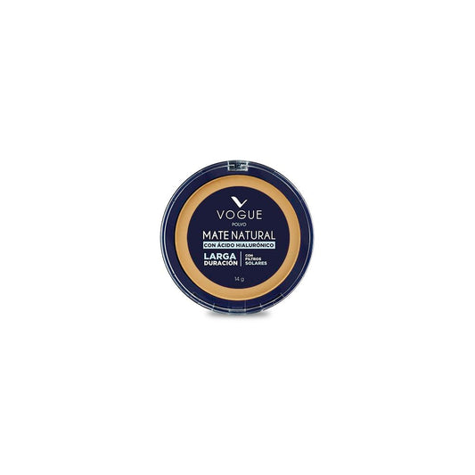 Polvo Compacto Vogue Mate Natural Tono Aceituna 14 g