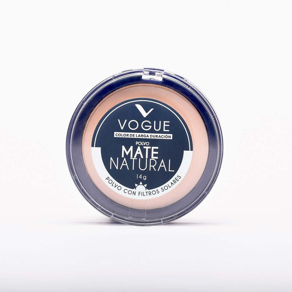 Polvo Compacto Vogue Mate Natural Tono Durazno 14 g