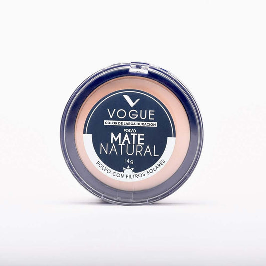 Polvo Compacto Vogue Mate Natural Tono Durazno 14 g