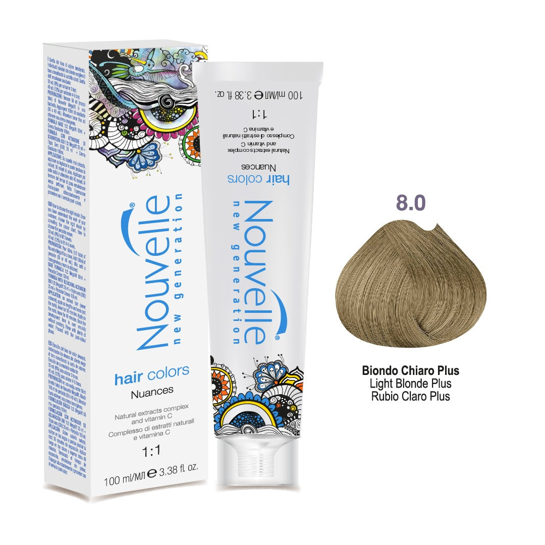 Tinte Nouvelle Hair Color 8.0 Rubio Claro Plus 100 ml