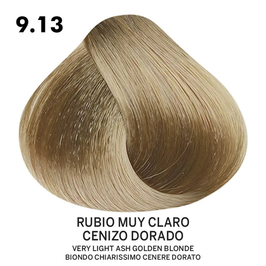 Tinte Belotti Color Plus 9.13 Rubio Muy Claro Cenizo Dorado 60 ml