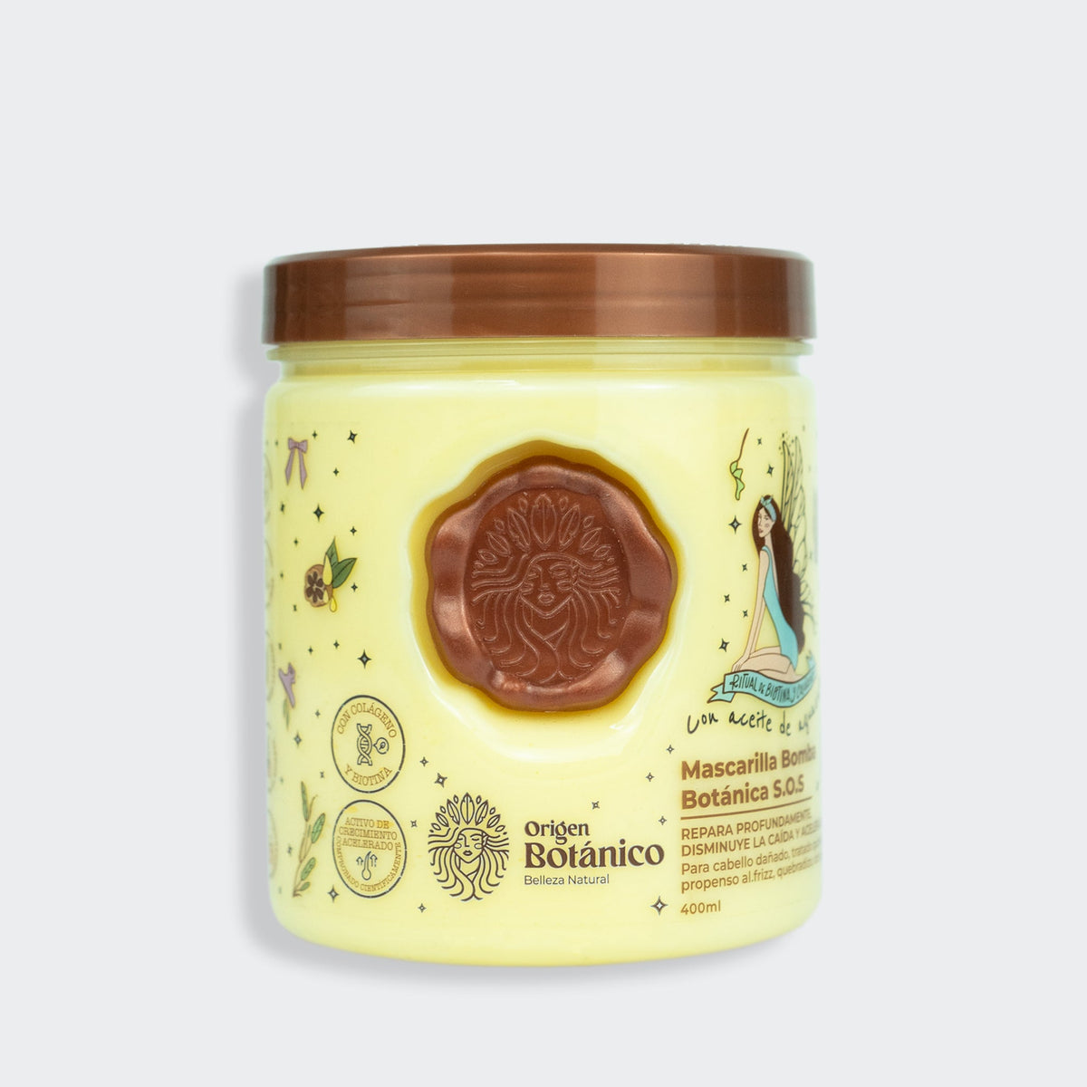 Mascarilla Bomba Botánica S.O.S. de Colágeno y Biotina 400 ml - Ritual Botánico