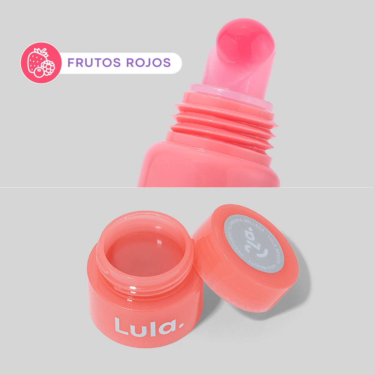 Kit para Labios Bálsamo con Péptidos y Mascarilla Lula #03 Frutos Rojos