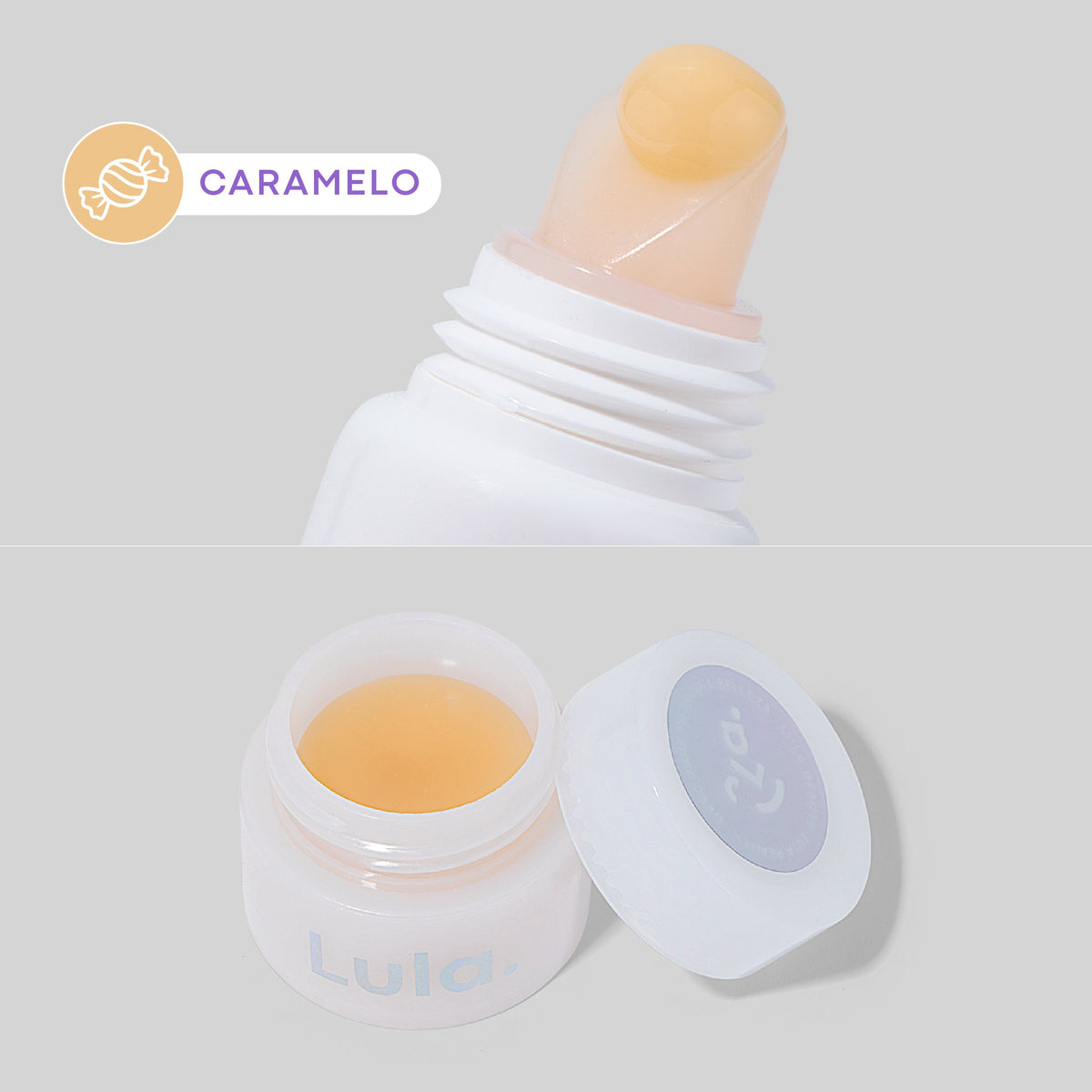 Kit para Labios Bálsamo con Péptidos y Mascarilla Lula #01 Caramelo