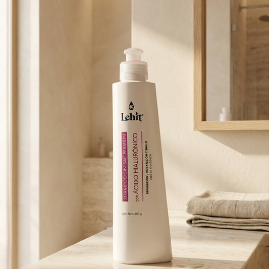 Shampoo Sin Sal con Ácido Hialurónico Lehit x 300 ml