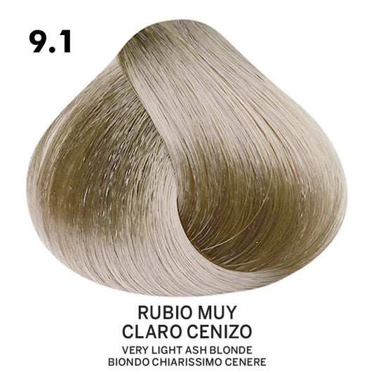 Tinte Belotti Color Plus 9.1 Rubio Muy Claro Cenizo 60 ml