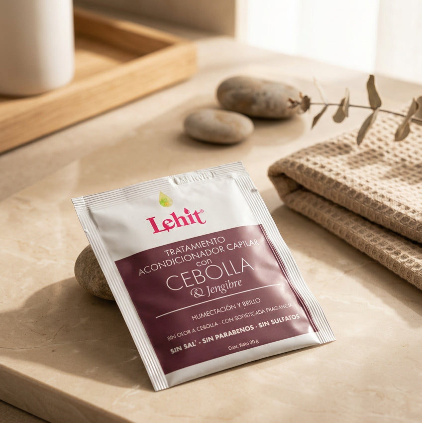 Tratamiento Acondicionador Cebolla y Jengibre Lehit Sobre x 30 g