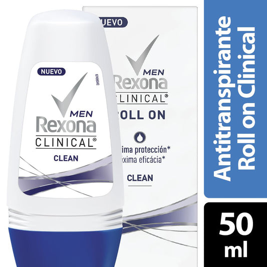 Desodorante Rexona Clinical Clean Roll-on Hombre 50 ml