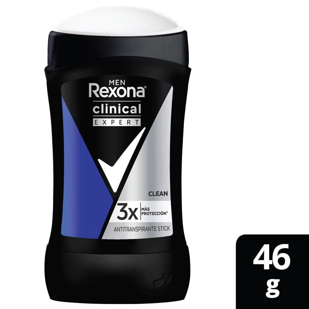 Desodorante Rexona Clinical Expert Clean Barra Hombre 46 g