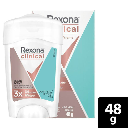 Desodorante Rexona Clinical Clean Scent Barra Crema Mujer 48 g