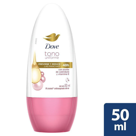 Desodorante Dove Dermo Aclarant Calendula Roll-on Mujer 50 ml