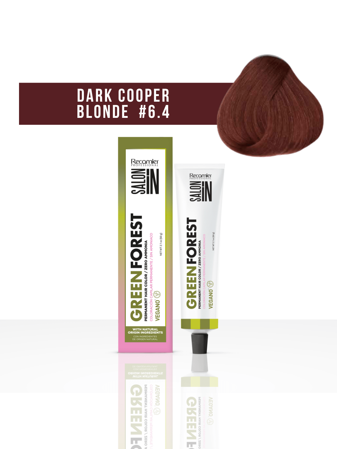 Recamier Salon In Tinte Green Forest 6.4 Rubio Oscuro Cobrizo 60 g
