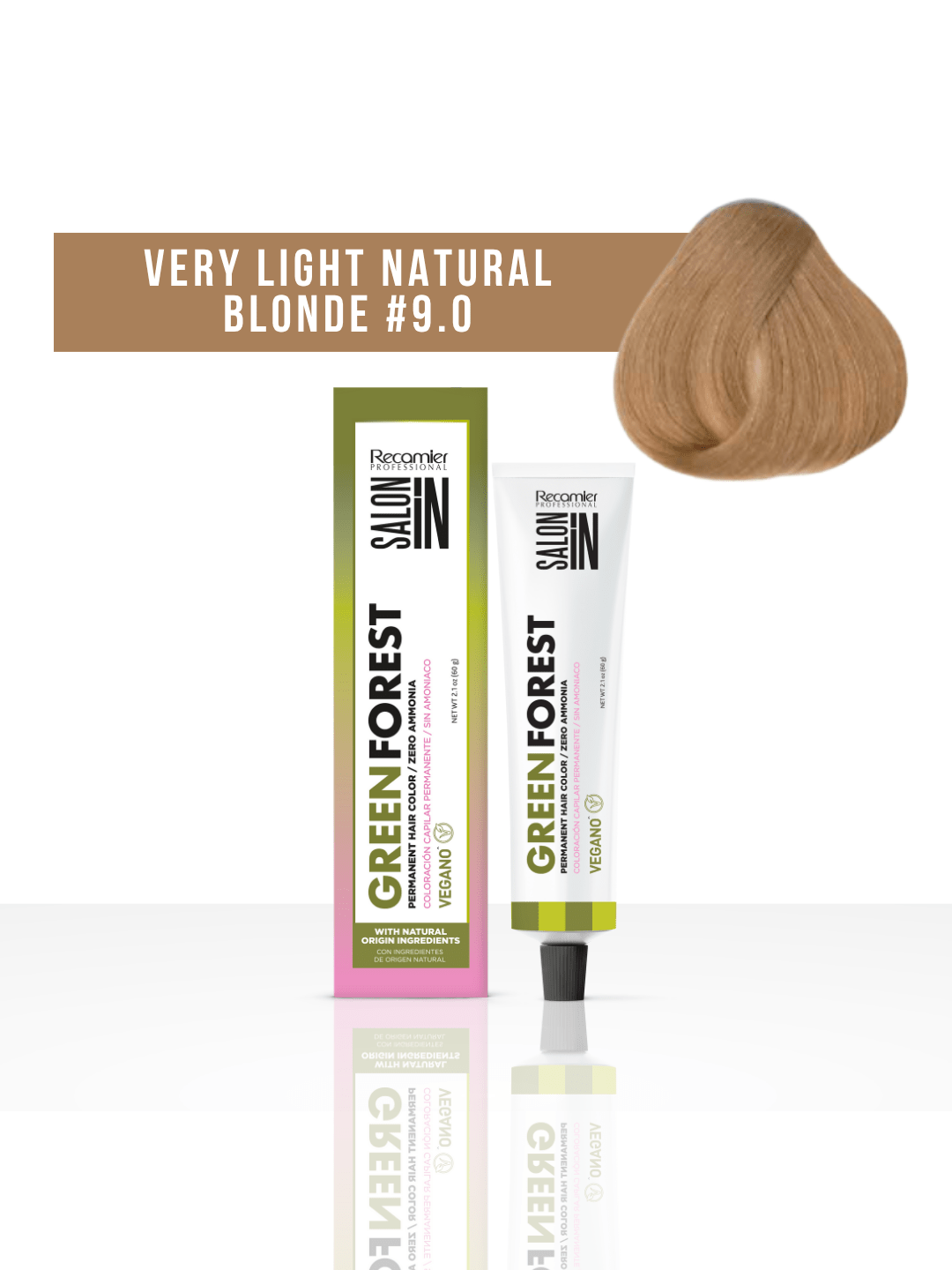 Recamier Salon In Tinte Green Forest 9.0 Rubio Muy Claro Natural 60 g
