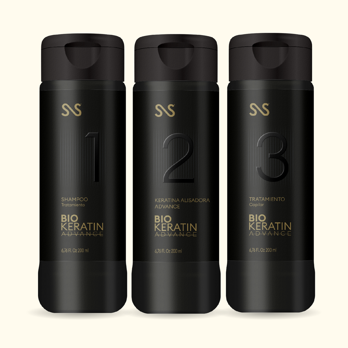 Kit Biocress Keratina Bio-Keratin Advance 3 Pasos 200 ml