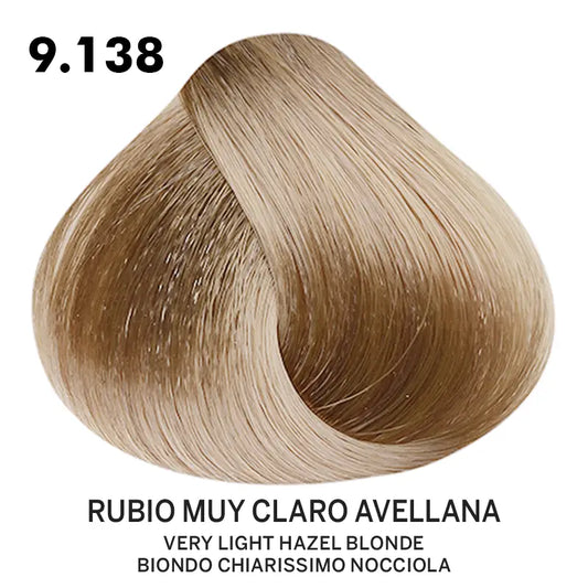 Tinte Belotti Color Plus 9.138 Rubio Muy Claro Avellana 60 ml