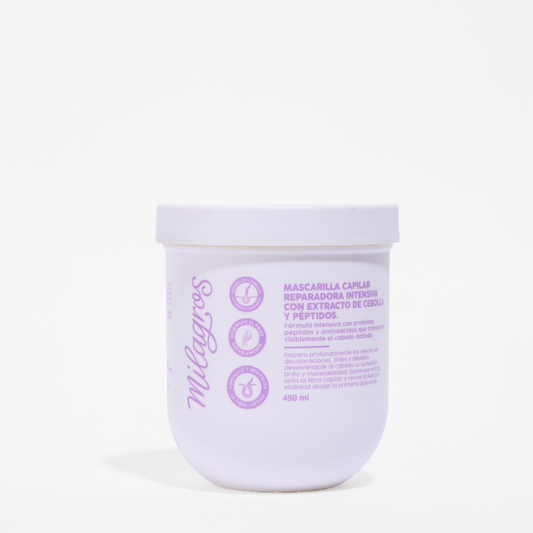 Mascarilla Capilar Reparadora Intensiva con Extracto de Cebolla y Péptidos 450 ml - Milagros
