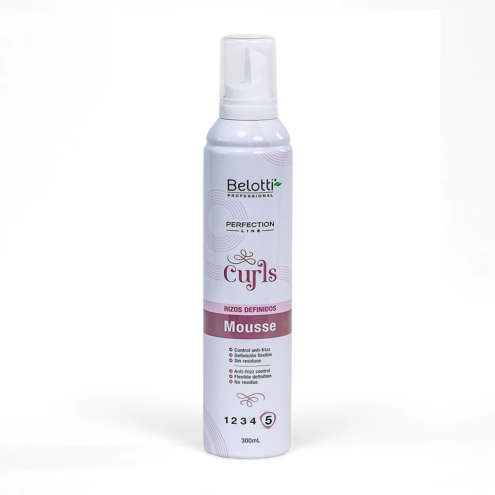 Espuma Curls Mousse Rizos Definidos Belotti 300 ml