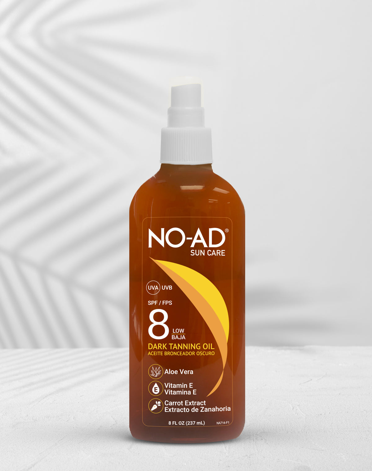 No-Ad Aceite Bronceador SPF 8 Dark Tanning 237 ml