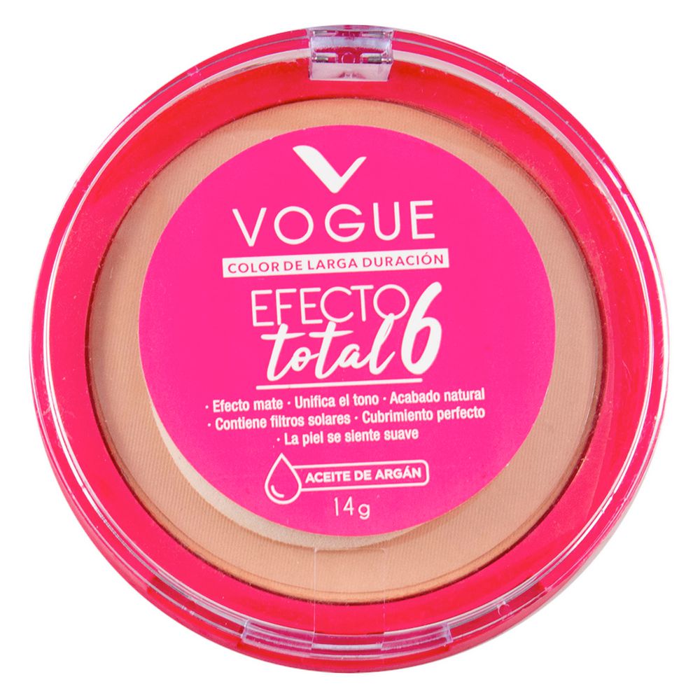 Polvo Compacto Vogue Efecto Total 6 Cálido 14 g