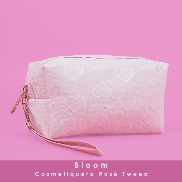 Cosmetiquera Bloom Rosé Tweed - Bloomshell